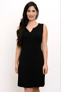 Maggie Sleeveless Dress, Black, Bamboo