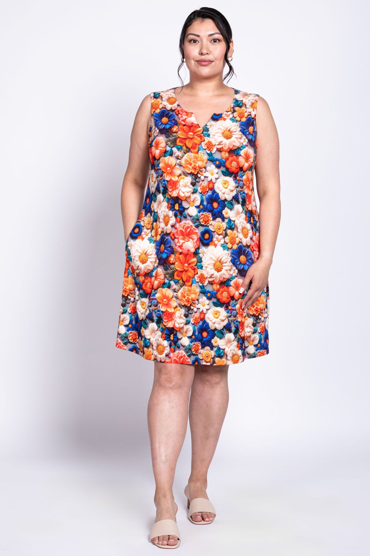 Maggie Sleeveless Dress, Violet Crochet, Bamboo