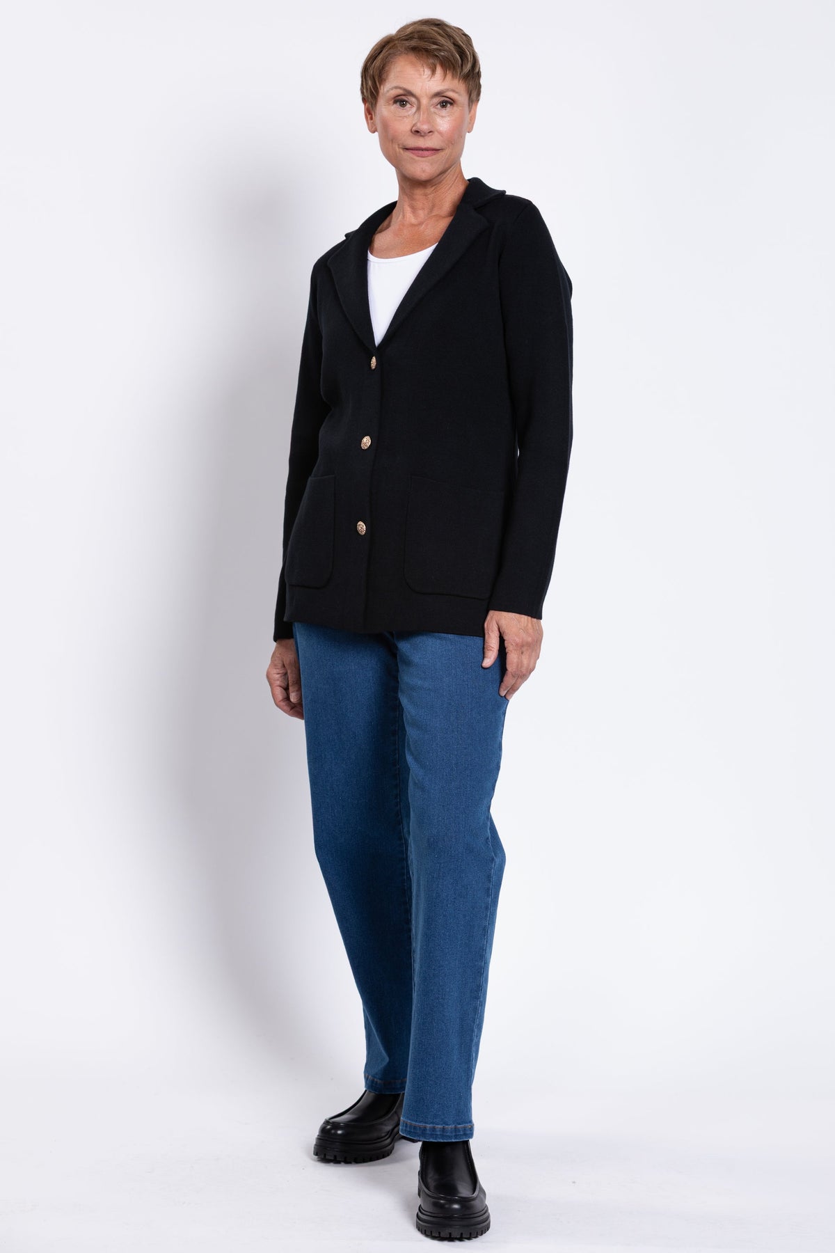 Margaret Jacket, Black, Cotton