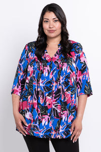 Margate Blouse, Pink Bonita, Linen Bamboo