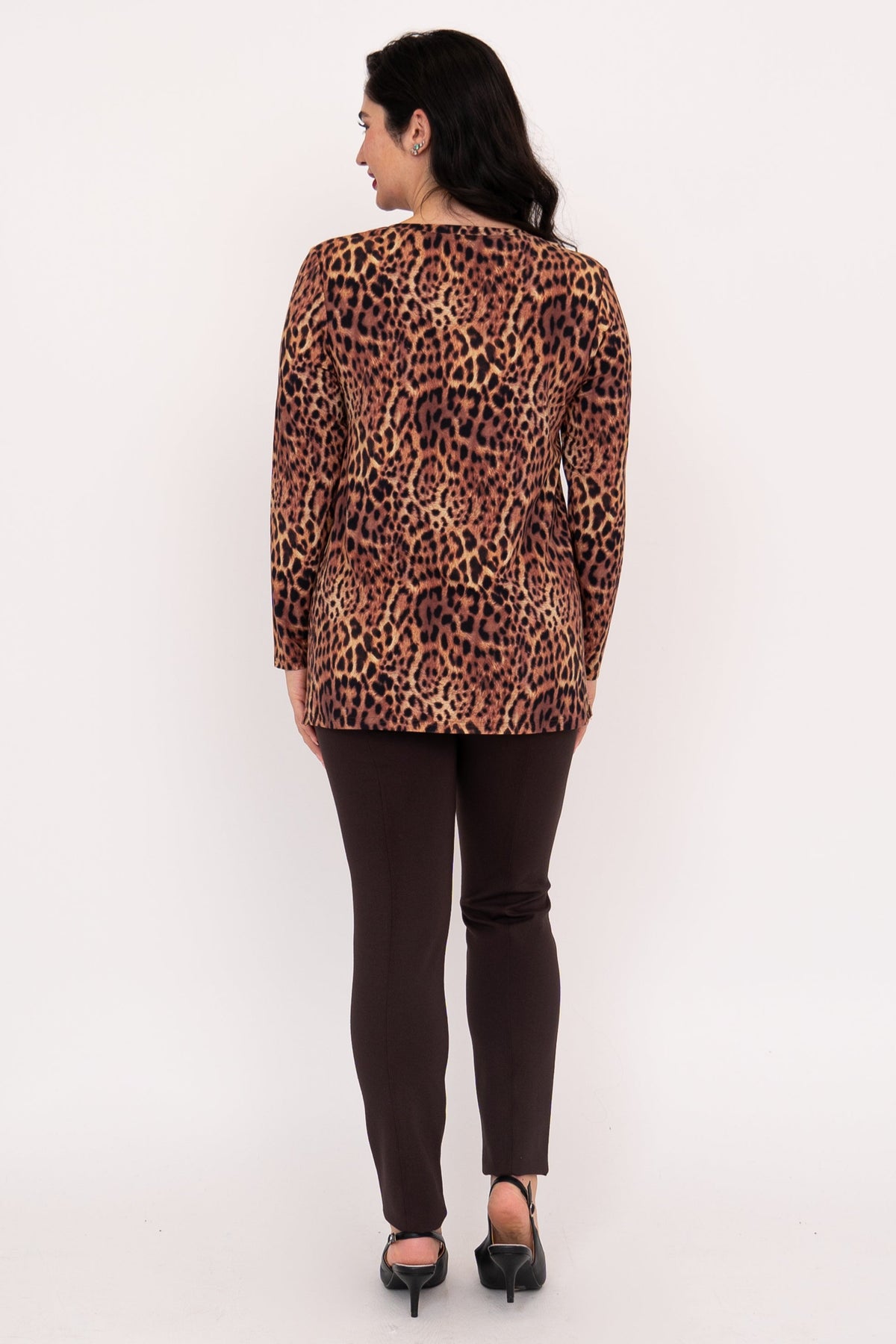 Margie Top, Chocolate Leopard, Bamboo