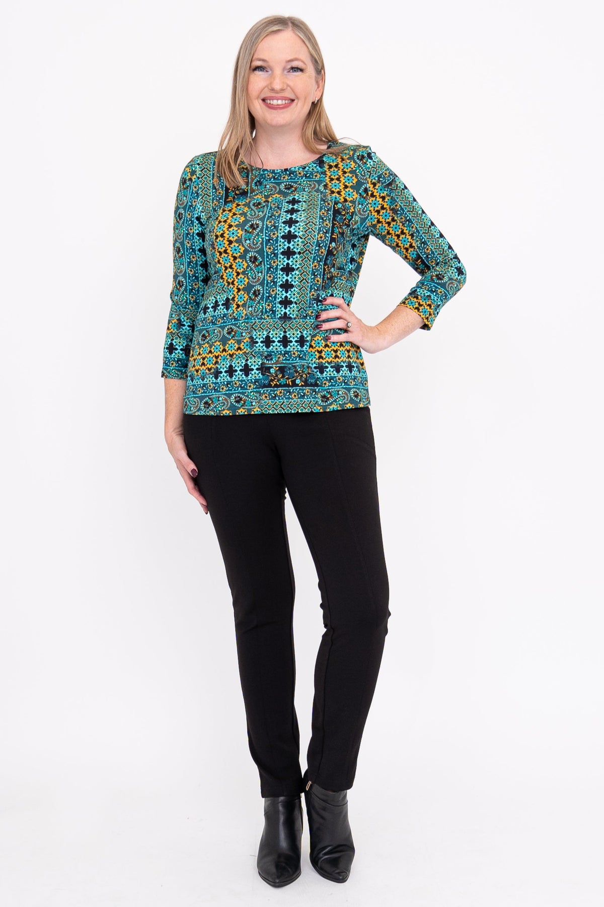 Margorie Top, Teal Ways, Bamboo