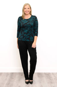 Margorie Top, Teal Boscage, Bamboo