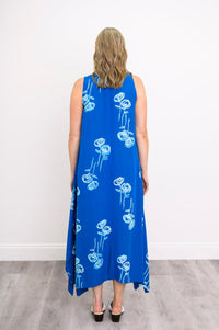 Maria Dress, Blue Stem Bubbles