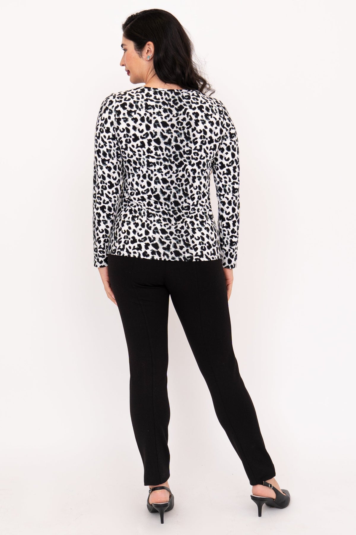 Mariah Top, BW Leopard, Bamboo
