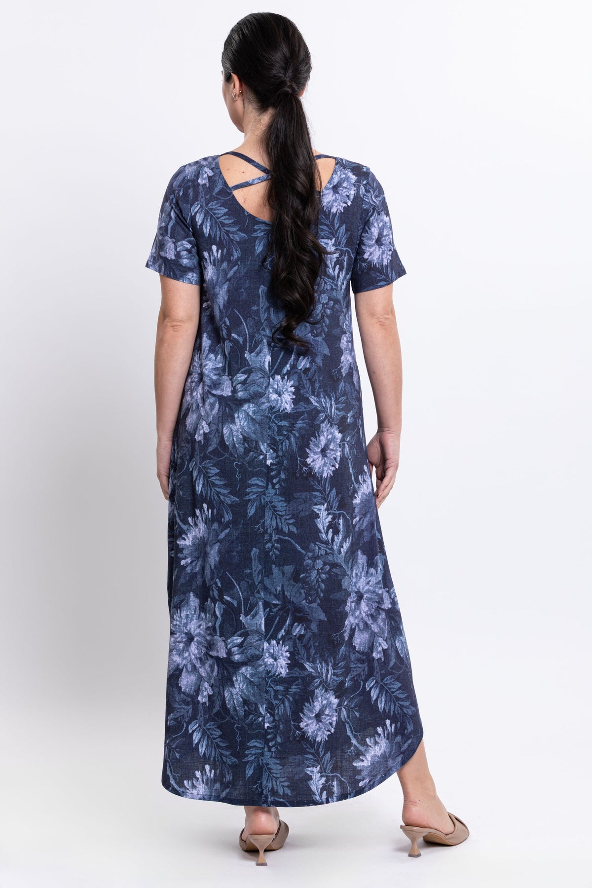 Martha Dress, Indigo Mood, Linen Bamboo