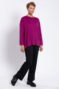 Matera Sweater, Magenta, Merino Wool