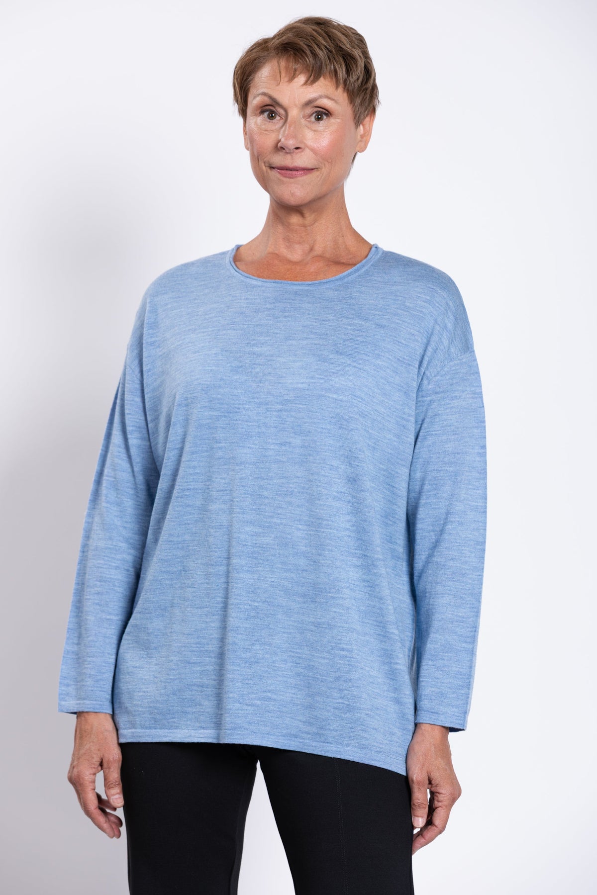 Matera Sweater, Soft Blue, Merino Wool
