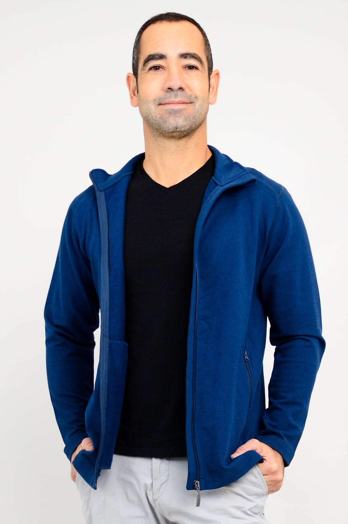 Matt Jacket, Indigo, Bamboo Fleece