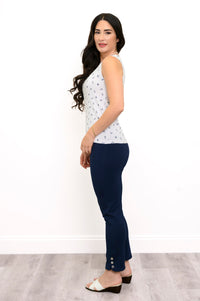 Melanie Tank, White Anchor, Cotton
