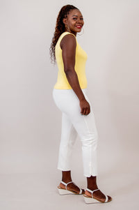 Melanie Tank, Yellow, Cotton