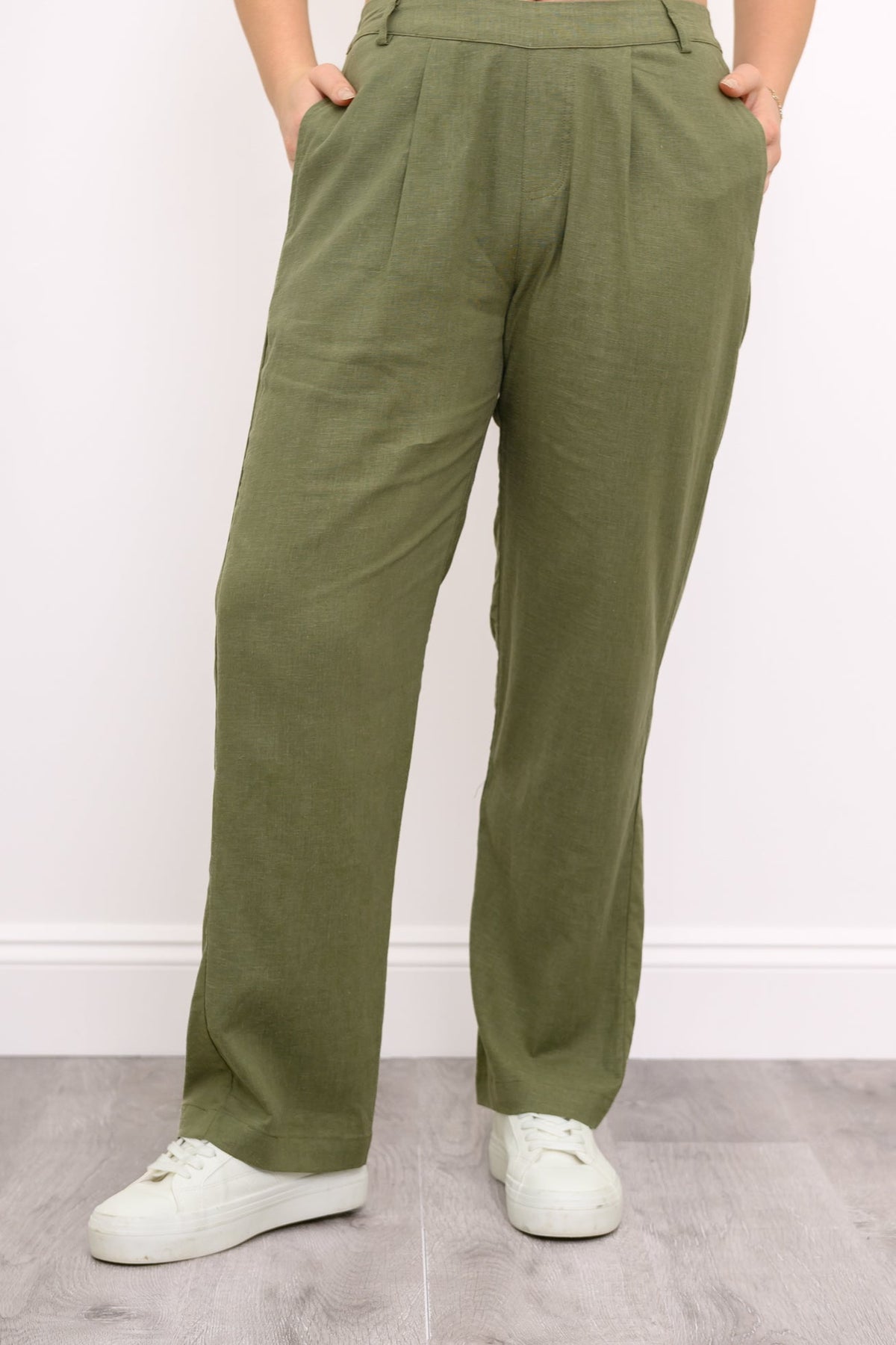 Melodie Pant, Khaki, Linen