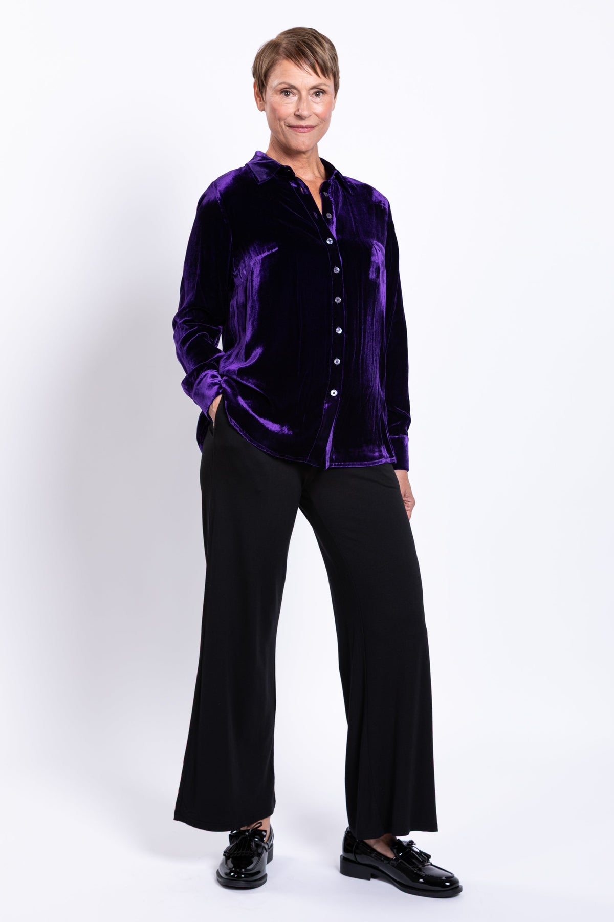Memory Blouse, Royale, Silk Velvet