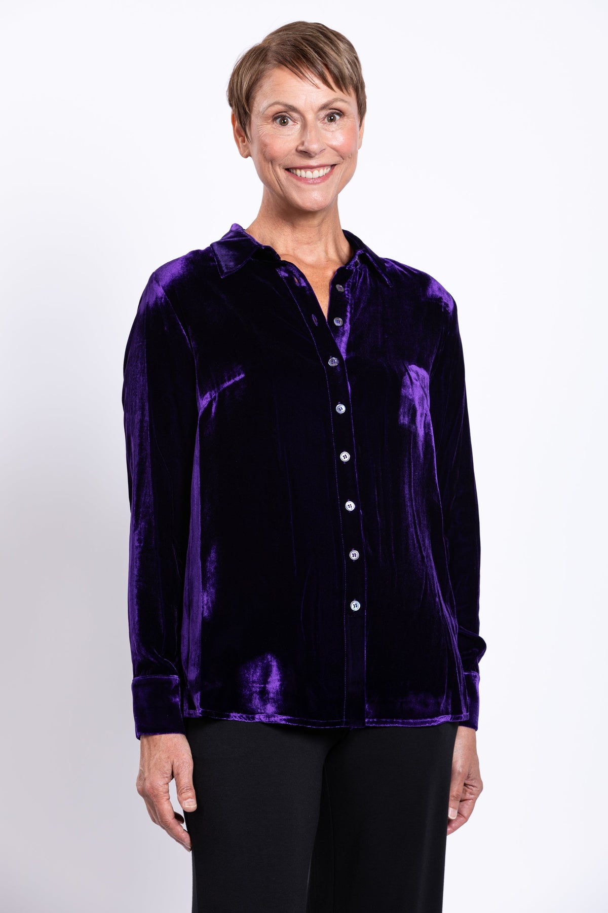 Memory Blouse, Royale, Silk Velvet