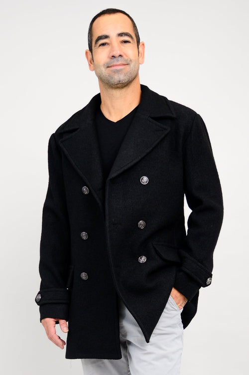 Mens Peacoat, Black