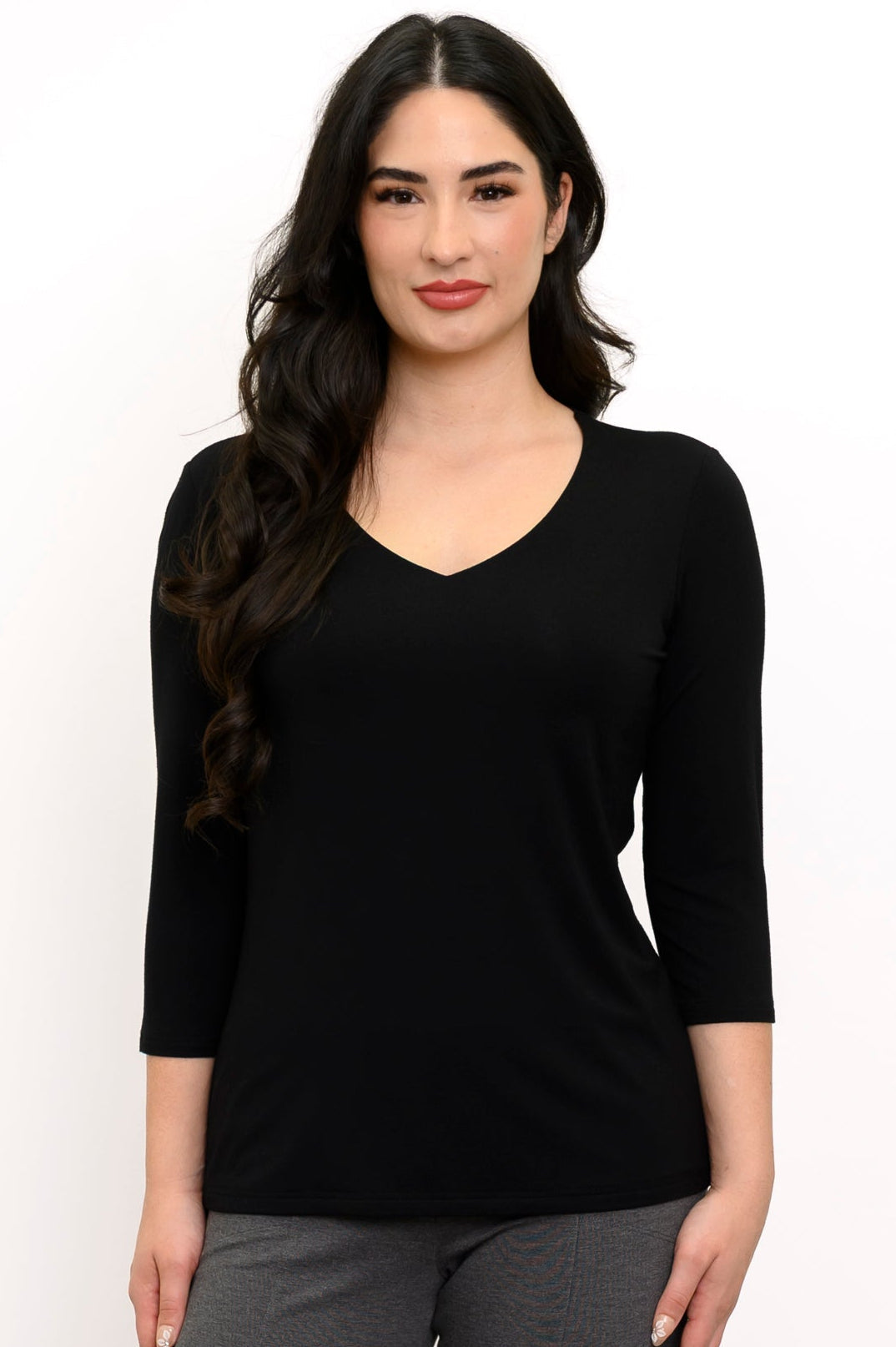 Mia Top, Black, Bamboo