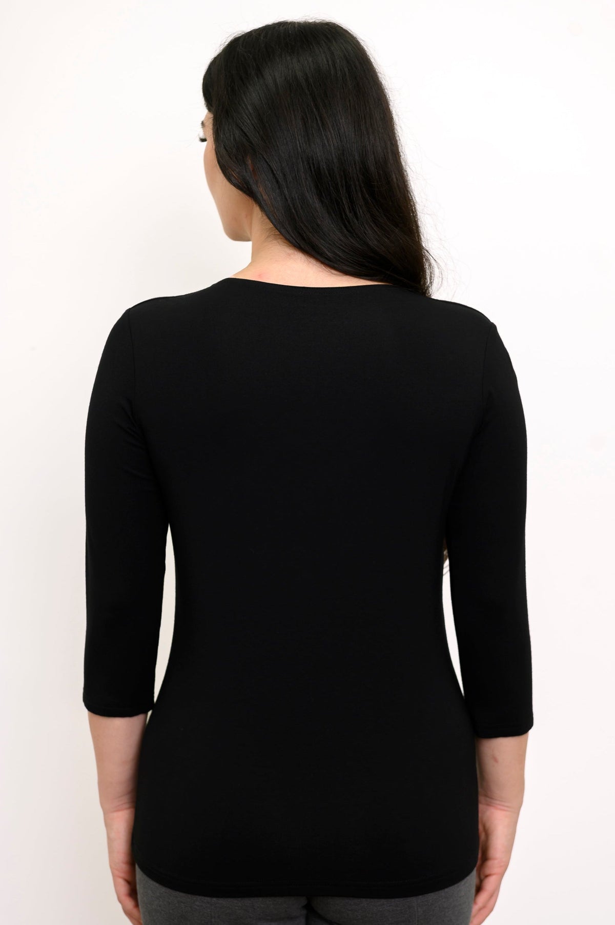 Mia Top, Black, Bamboo