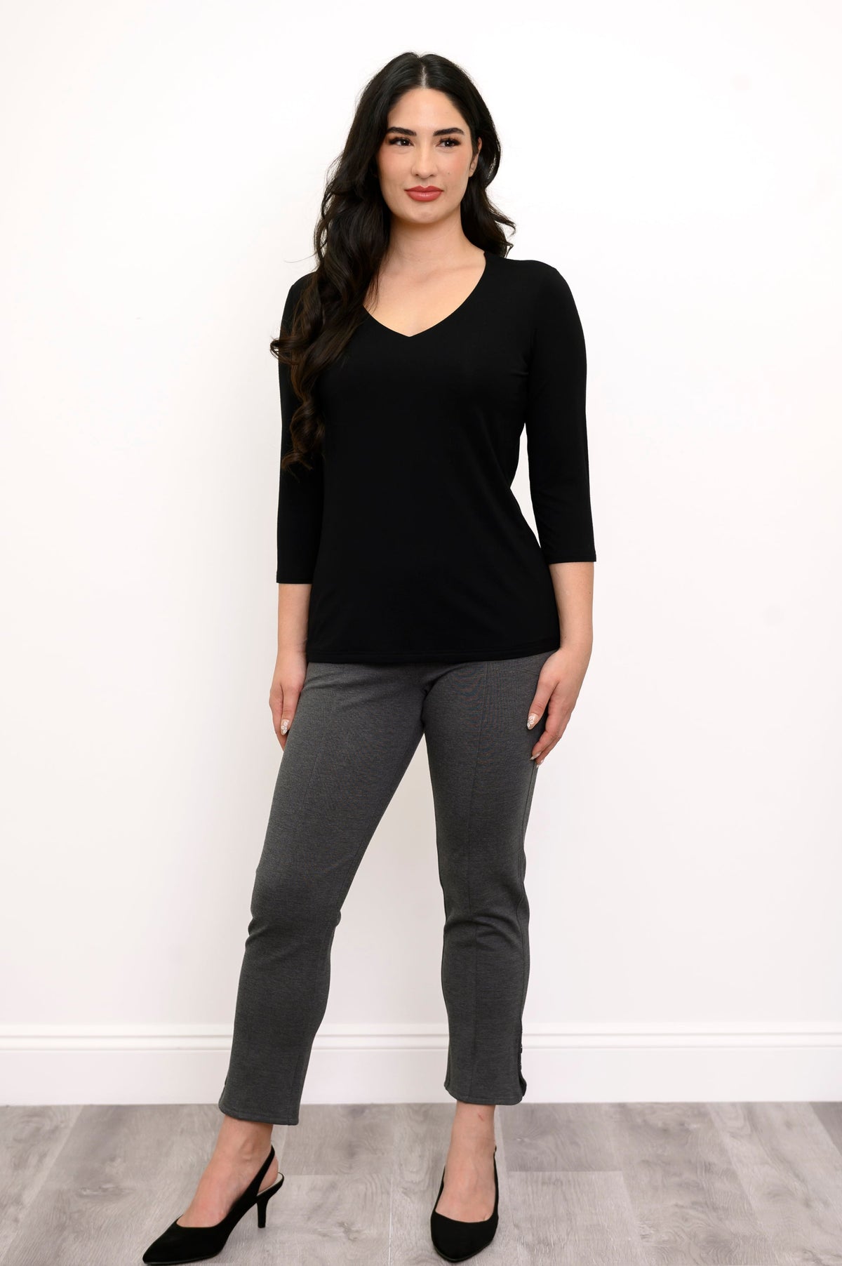 Mia Top, Black, Bamboo