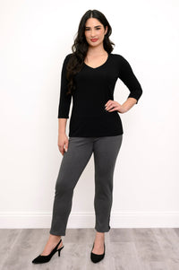 Mia Top, Black, Bamboo