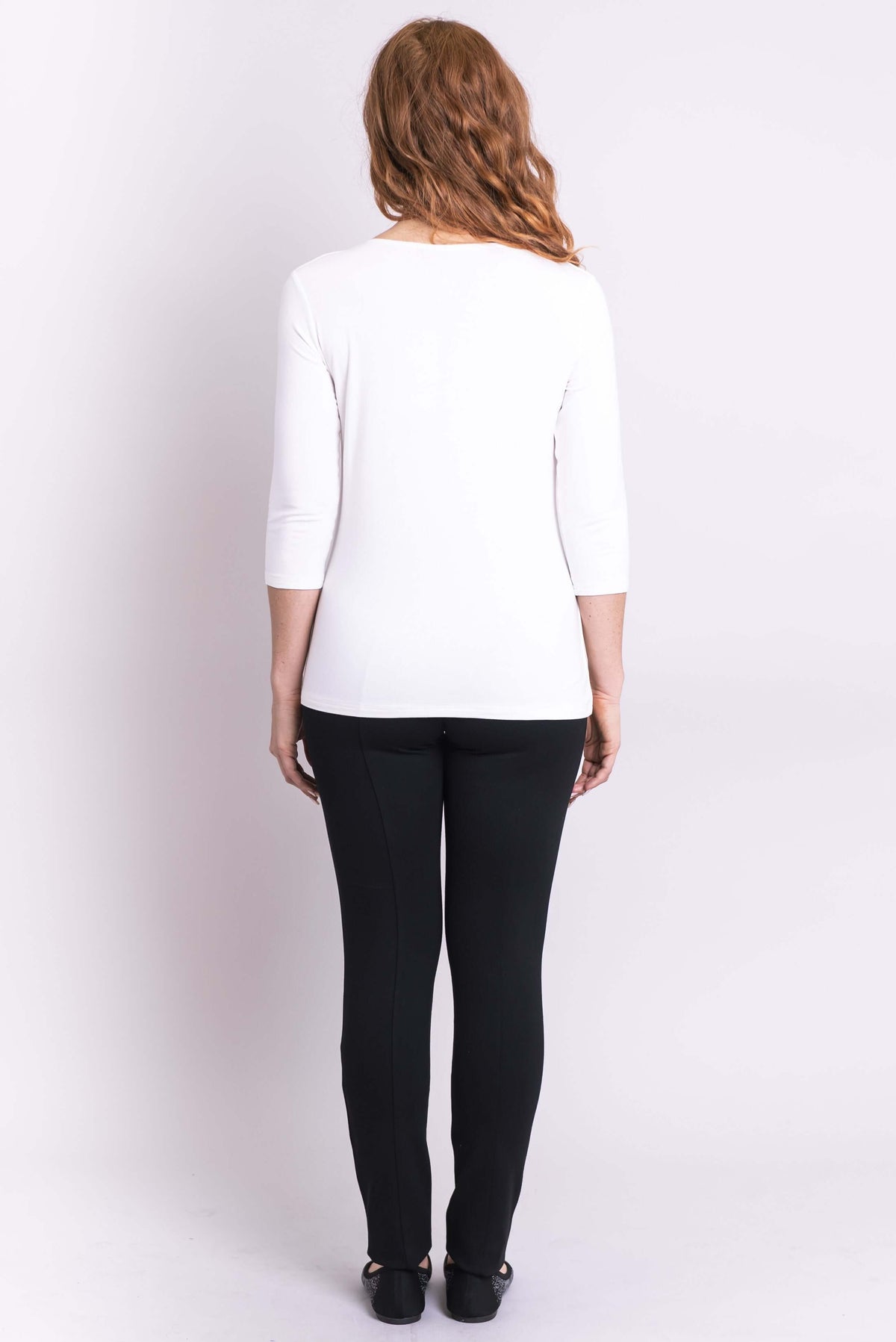 Mia Top, Winter White, Bamboo- Final Sale