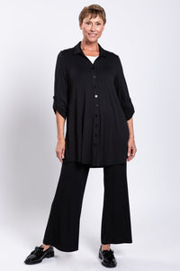 Michele Blouse, Black, French Terry