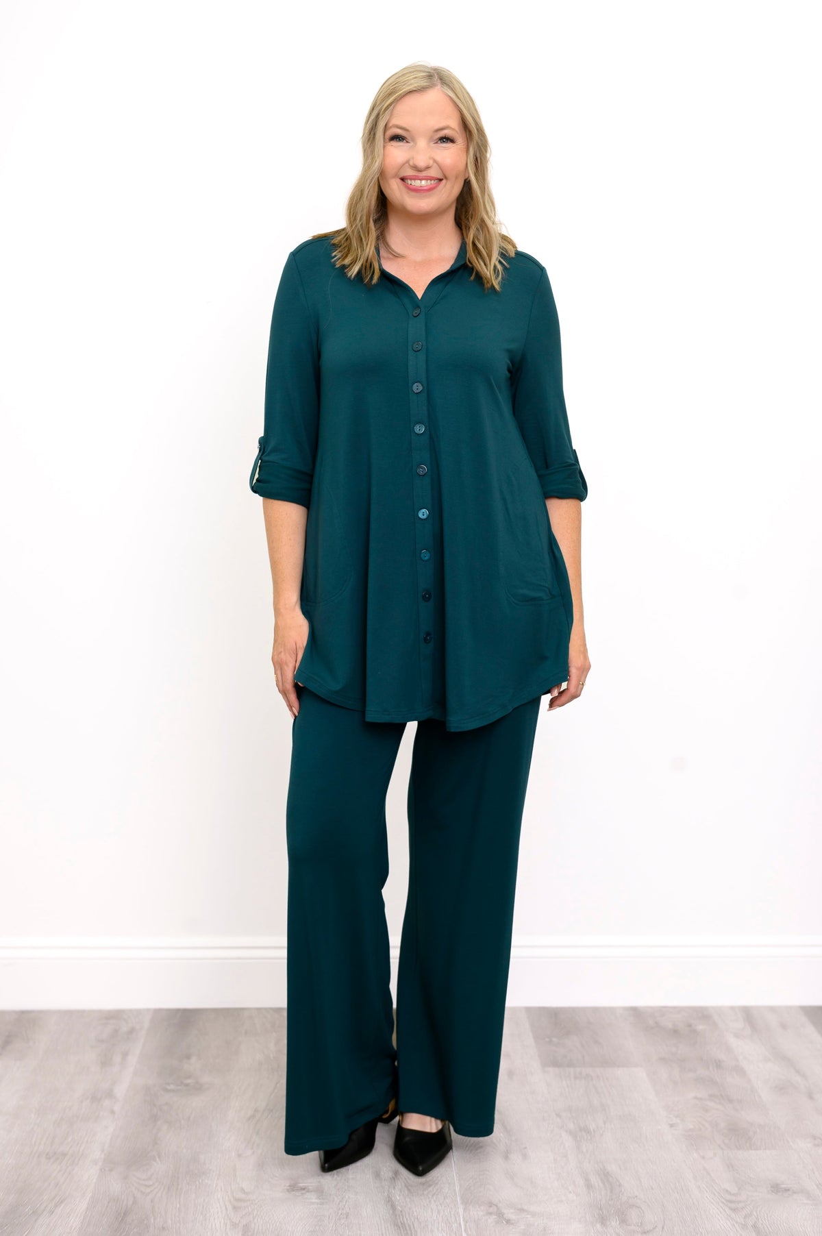 Jondo Pant, Crystal Teal, French Terry