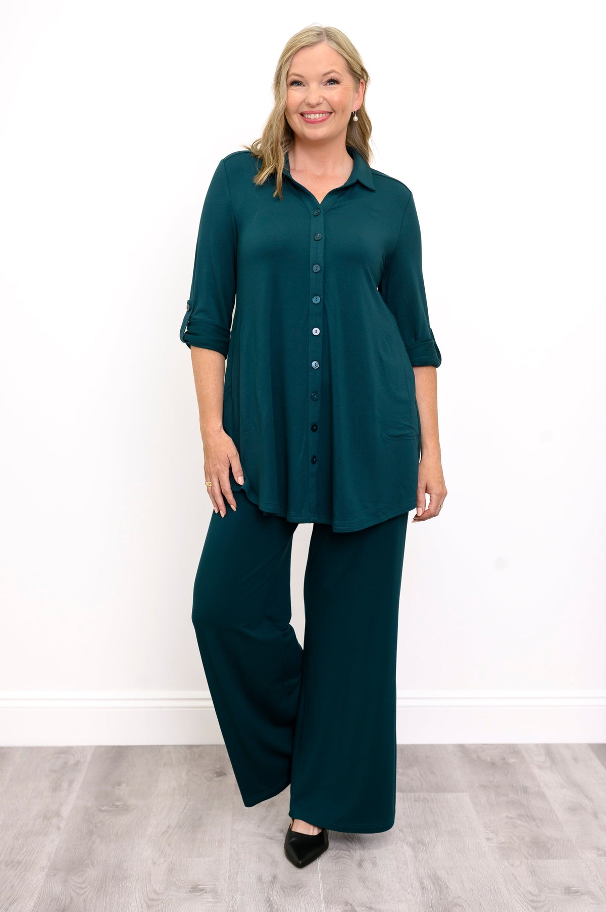 Jondo Pant, Crystal Teal, French Terry