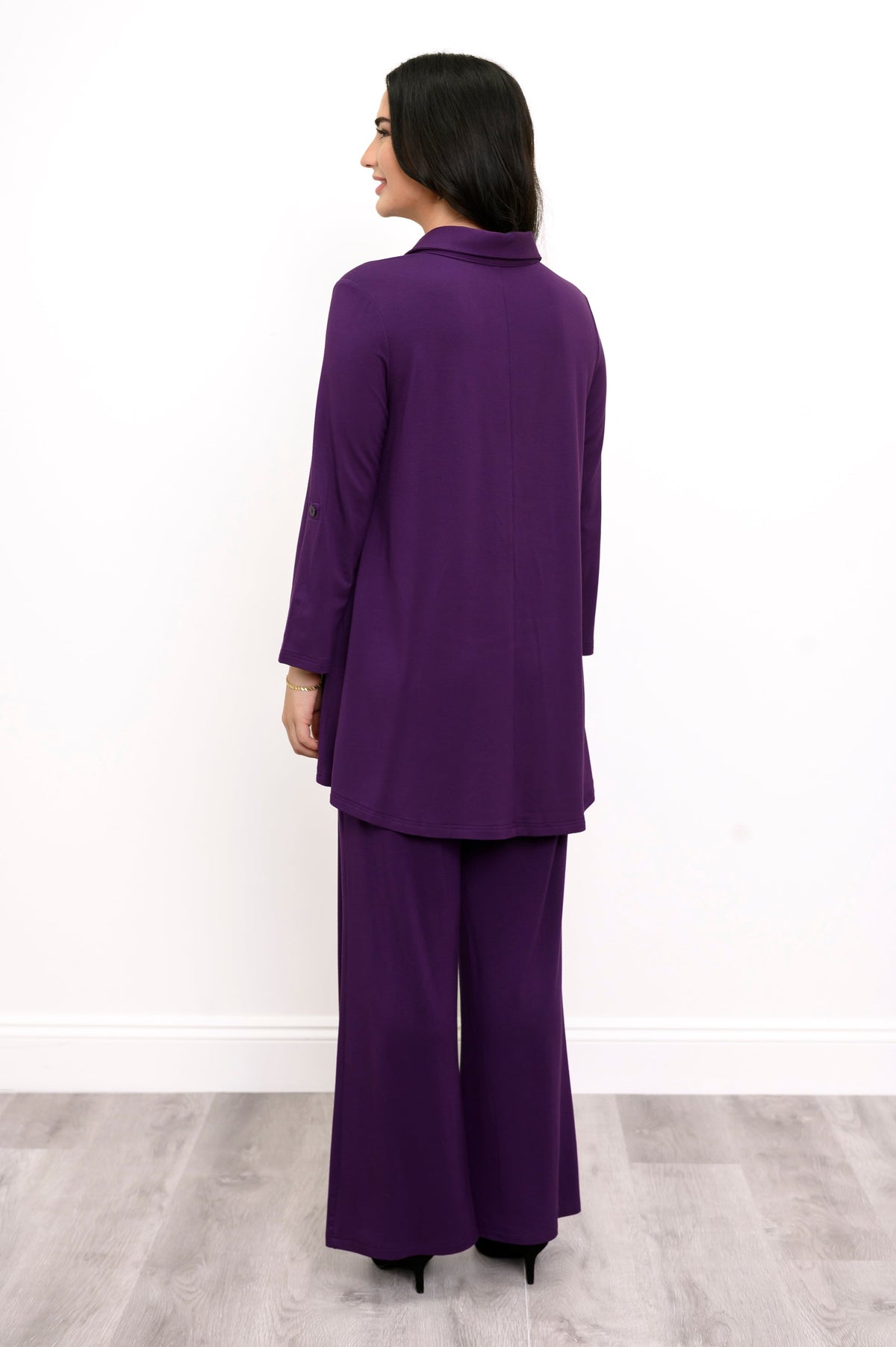 Michele Blouse, Royale Purple, French Terry