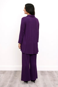 Michele Blouse, Royale Purple, French Terry
