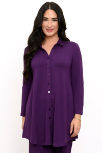 Michele Blouse, Royale Purple, French Terry