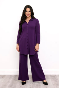 Michele Blouse, Royale Purple, French Terry