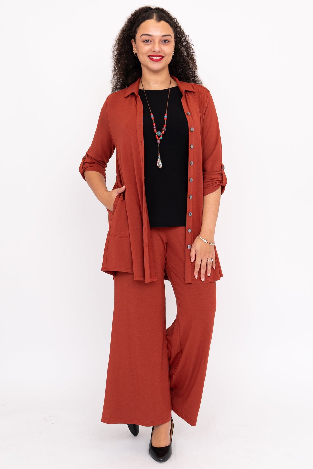 Michele Blouse, Cuprum, French Terry