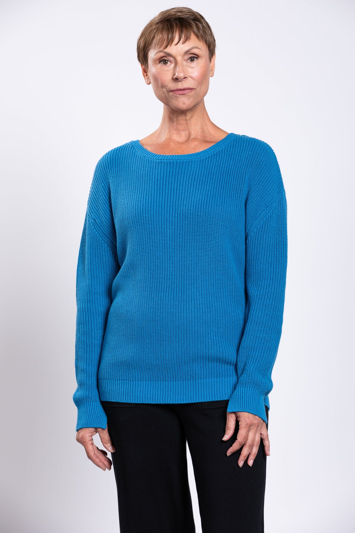 Mission Sweater, Blue, Cotton