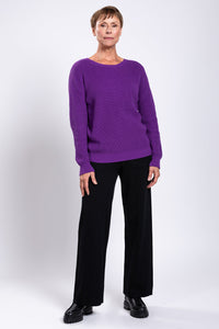 Mission Sweater, Bright Purple, Cotton