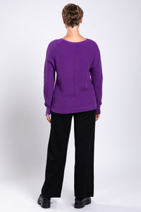 Mission Sweater, Bright Purple, Cotton