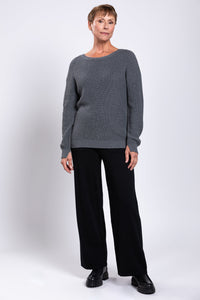 Mission Sweater, Charcoal, Cotton