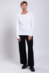 Mission Sweater, White, Cotton