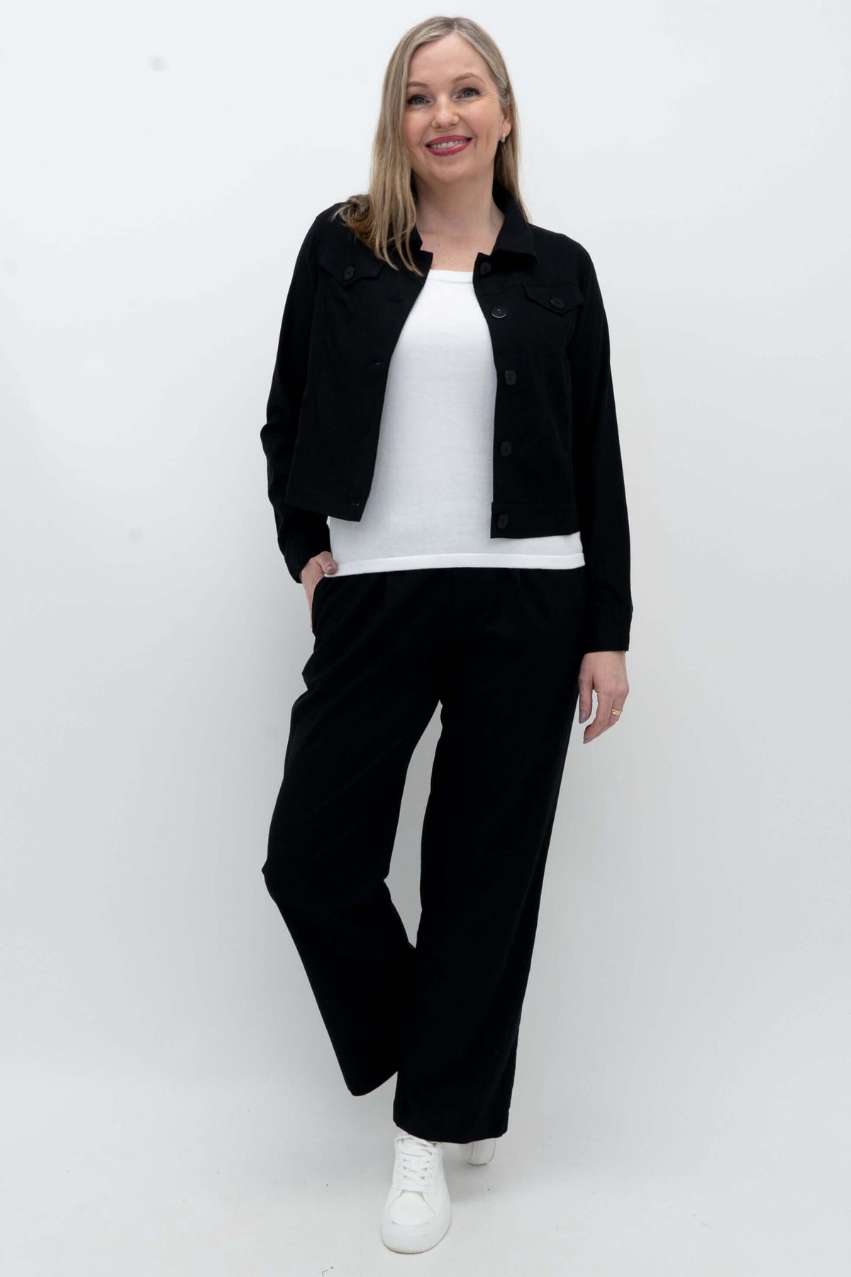Model showcasing Melodie Pant full-body view