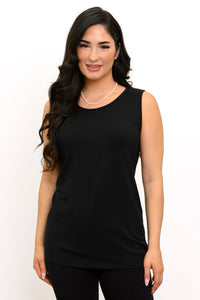 Modern Tank, Black, French Terry