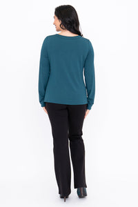 Mona Top, Teal, French Terry