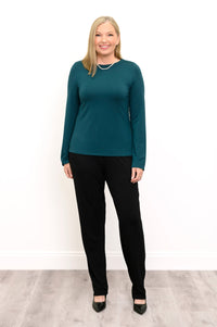 Mona Top, Crystal Teal, French Terry
