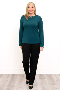 Mona Top, Crystal Teal, French Terry