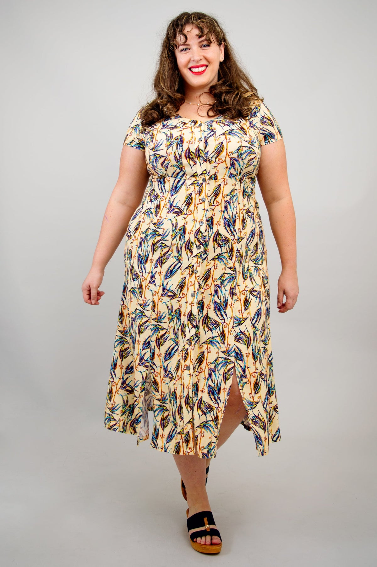 Morgan Dress, Alma, Linen Bamboo- Final Sale