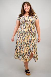 Morgan Dress, Alma, Linen Bamboo- Final Sale