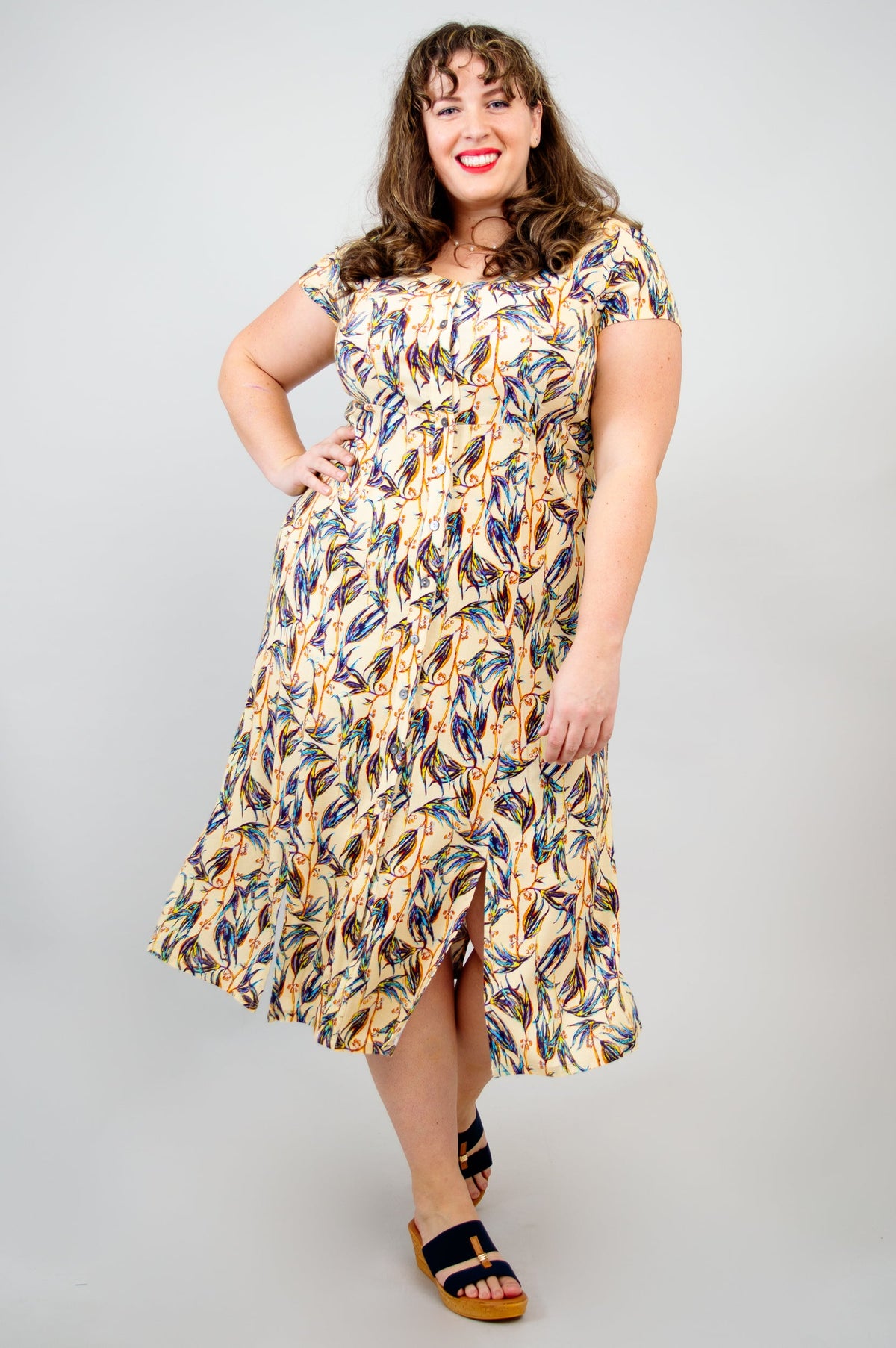 Morgan Dress, Alma, Linen Bamboo- Final Sale