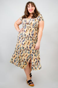 Morgan Dress, Alma, Linen Bamboo- Final Sale