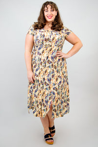Morgan Dress, Alma, Linen Bamboo- Final Sale
