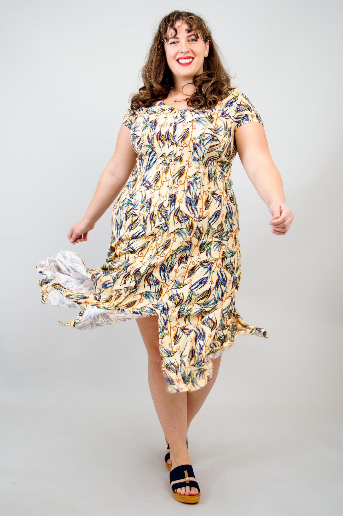 Morgan Dress, Alma, Linen Bamboo- Final Sale