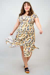 Morgan Dress, Alma, Linen Bamboo- Final Sale