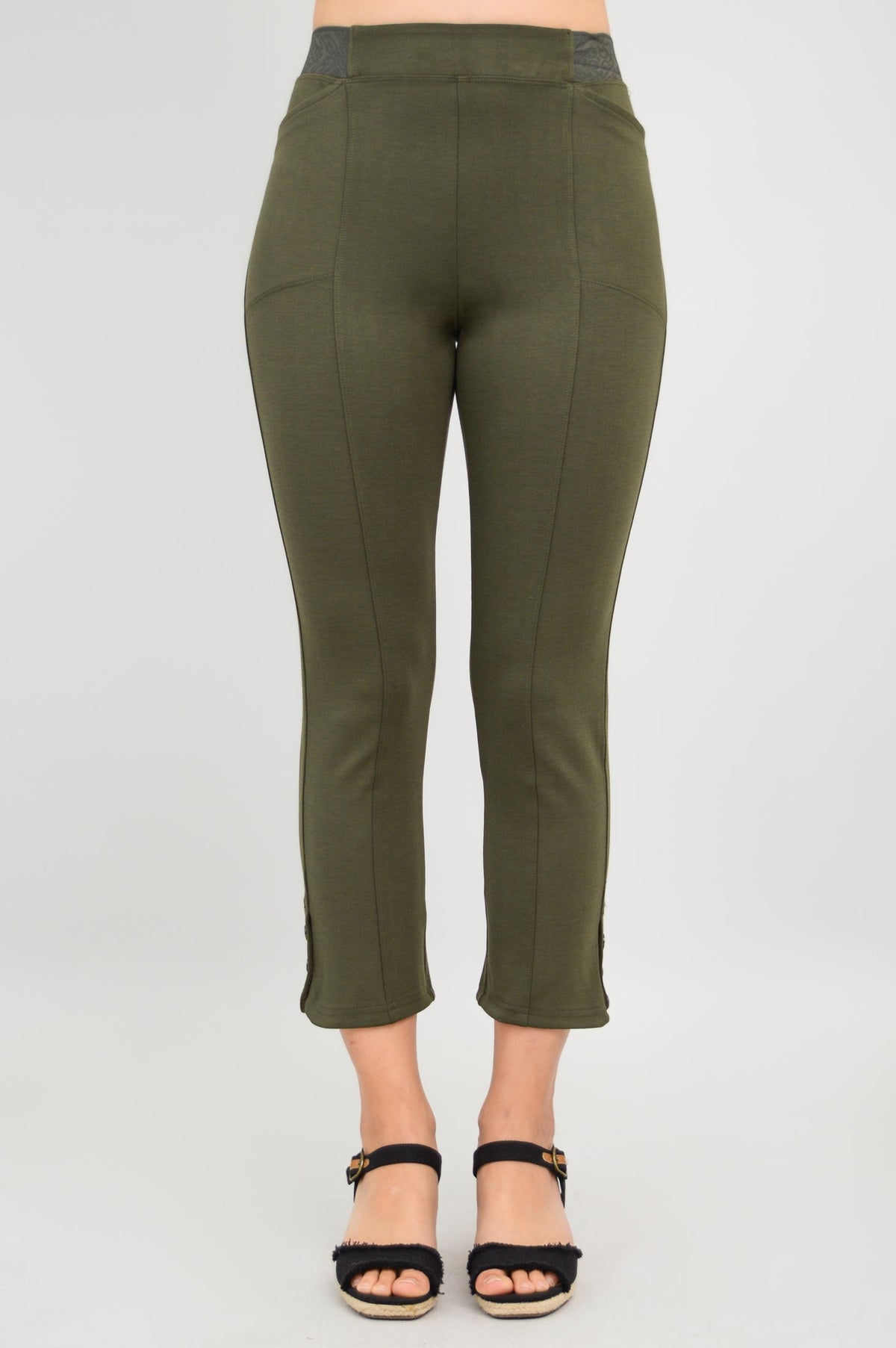 Nadine Crop, Khaki, Modal